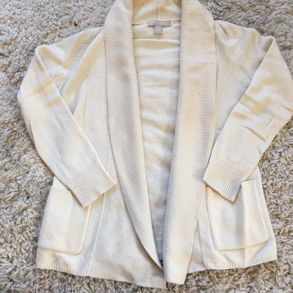 100% cashmere shawl neck cardigan